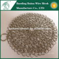 SS316 5inch cast iron scrubber chainmail scrubber